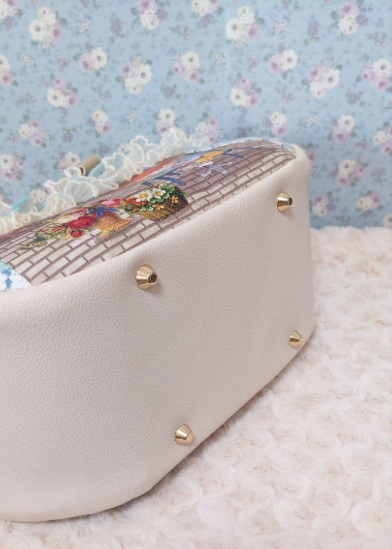 美*ち様 ハンドメイド　ジョリーフルール　パリの街並み　ネコ　ぽってりトート