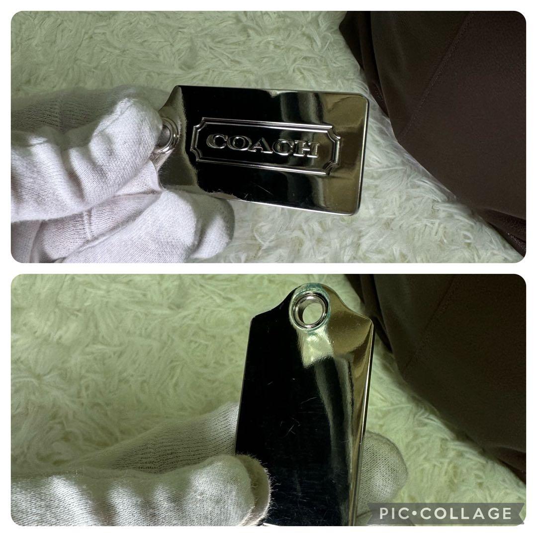 【美品】コーチ ハンドバッグ　ショルダーバッグ　 大容量 レザー 茶