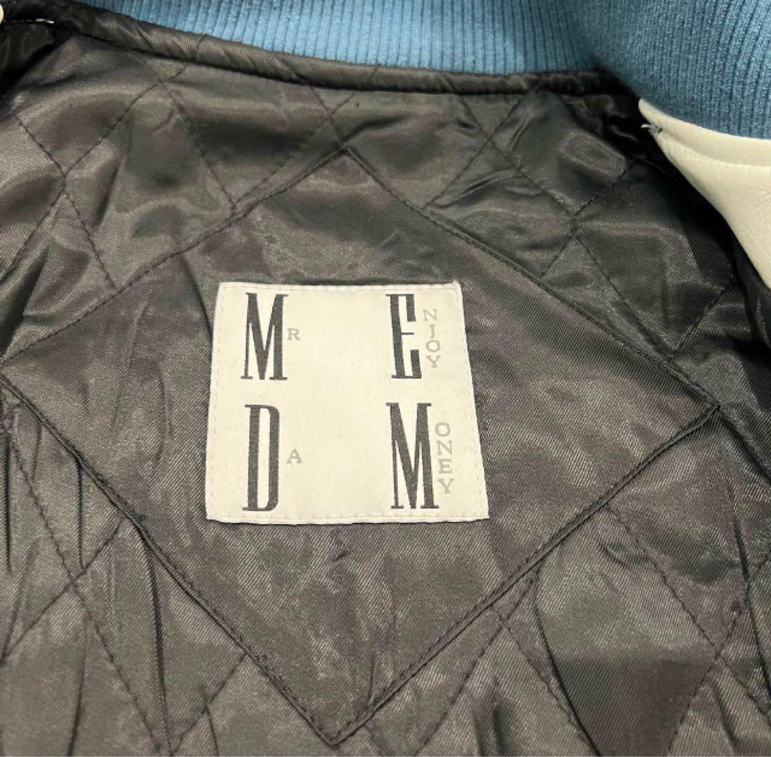 【未使用】MEDM ローズ　スタジャンジャケット　ブルー×ホワイト