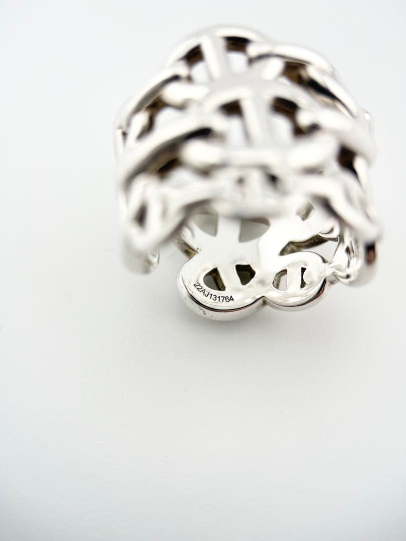 【美品】エルメス シェーヌダンクルGM SV925 リング 13号 箱付