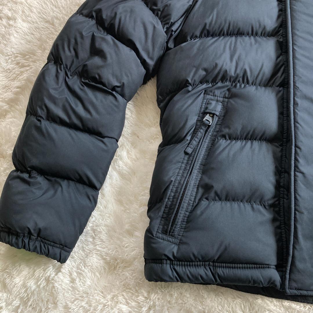 アバクロ フード付き キルティング ジャケット ネイビー