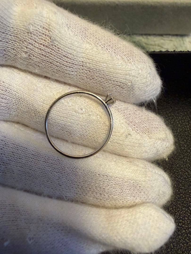 ダイヤモンドリング　0.1ct K10WG ホワイトゴールド　11号