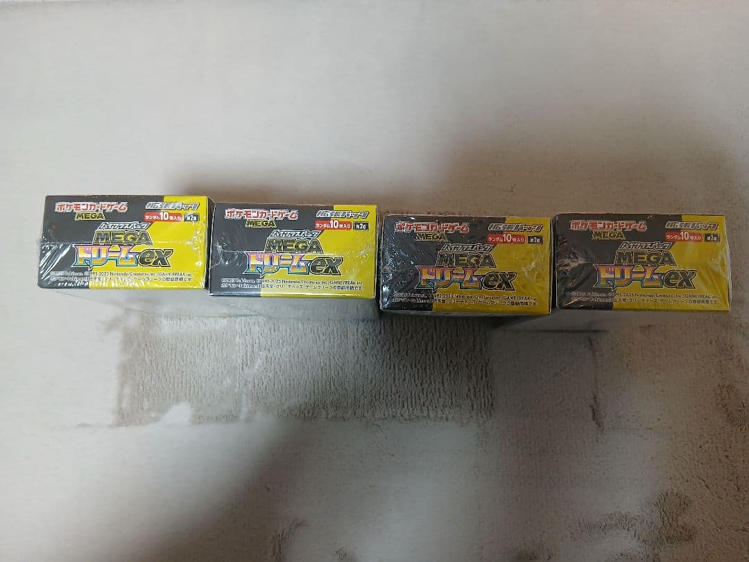 ポケモンカードゲーム MEGAドリームex BOX新品未開封シュリンク付き×4箱