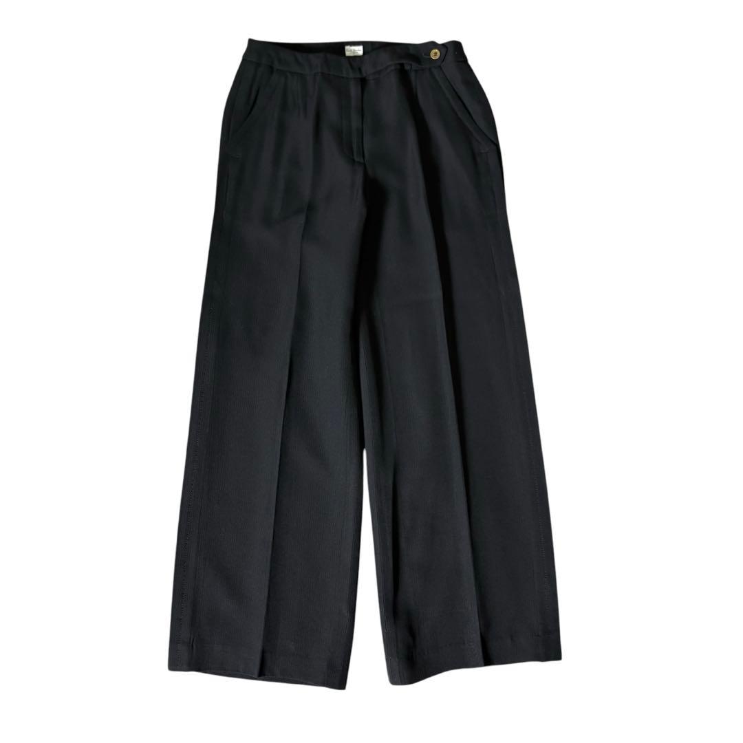 美品 ポールスミス スーツ パンツ ブラック 裏地グリーン 38 40