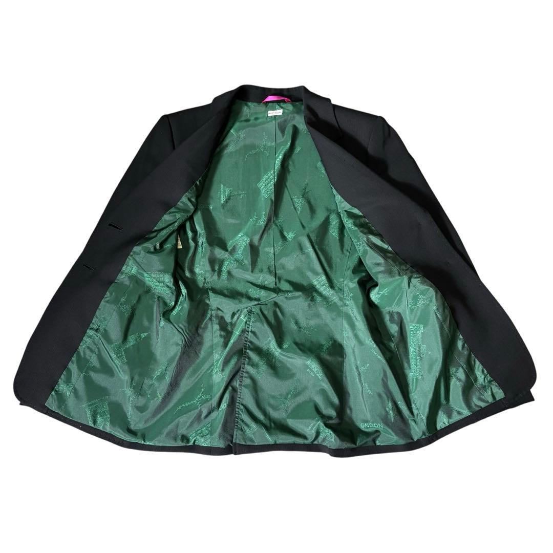 美品 ポールスミス スーツ パンツ ブラック 裏地グリーン 38 40