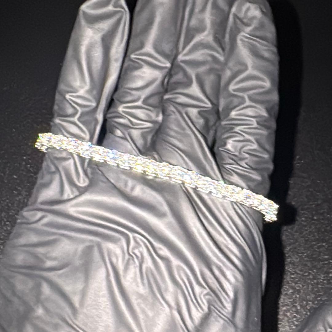 モアサナイト テニスブレスレット 4mm 19cm シルバー925