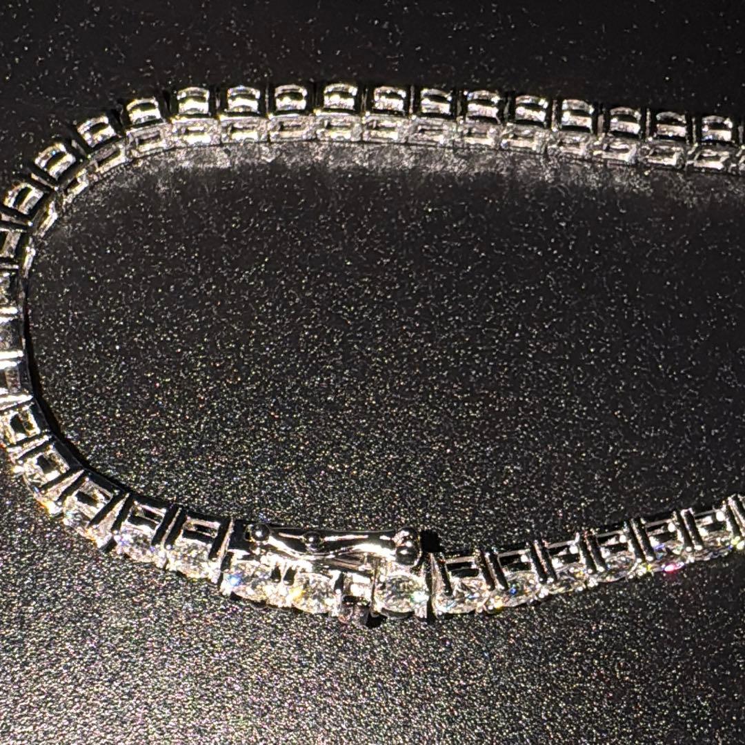 モアサナイト テニスブレスレット 4mm 19cm シルバー925