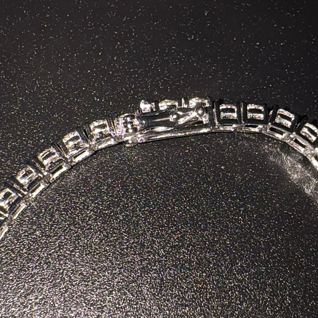 モアサナイト テニスブレスレット 4mm 19cm シルバー925