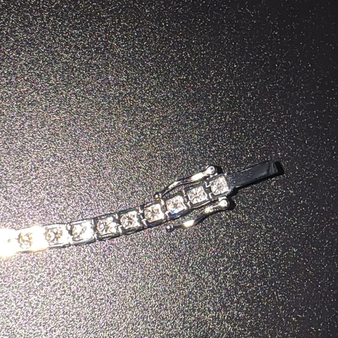 モアサナイト テニスブレスレット 4mm 19cm シルバー925