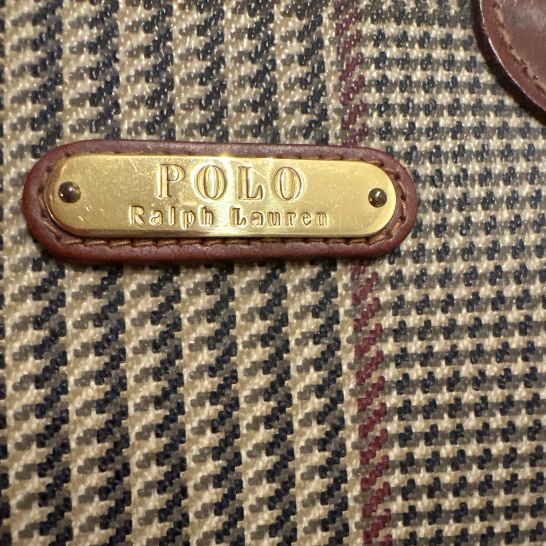 POLO チェック柄 ボストンバッグ