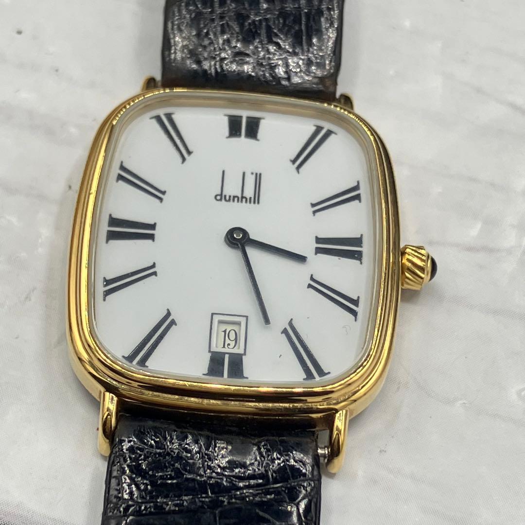 dunhill ダンヒル レクタンギュラー ローマンインデックス ホワイト