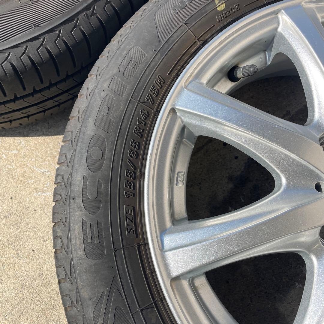 14インチ タイヤホイールセット ブリヂストン　エコピア