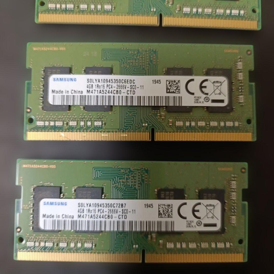 DDR4-2400 4GBx19枚 ノート用メモリ