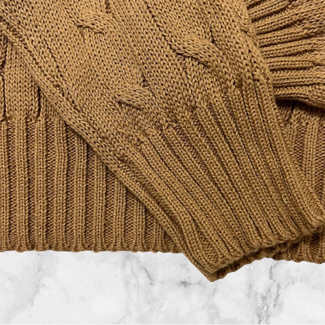 【新品未使用•タグ付き】ポロラルフローレン ケーブルニットセーター L キャメル