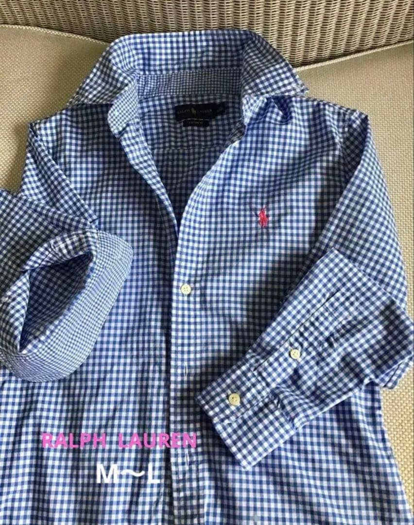 ラルフローレン　ギンガムチェックシャツ　美品