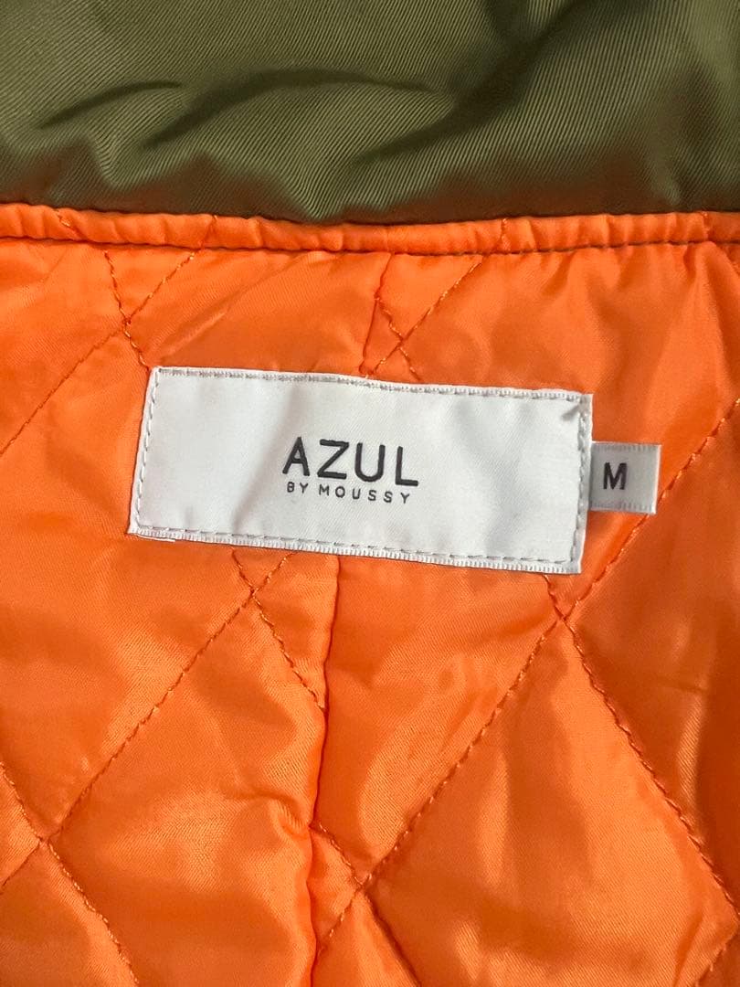 人気　y2k 短丈　ファー　AZUL by MOUSSY　ミリタリージャケット