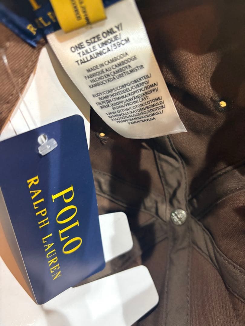 ラス2⭐️本日発送可能⭐️新品⭐️ラルフローレンブラウン ベースボールキャップ 新品