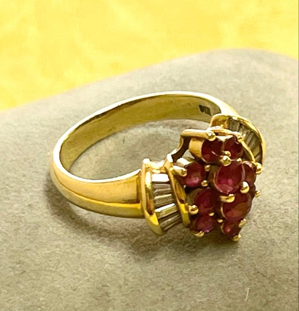 ［高品質］1.03ct 天然ルビーと天然ダイヤモンドの指輪 18金 セール中❗️