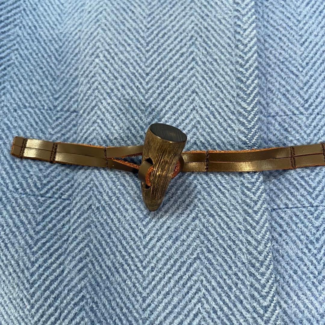 美品♡ヨークランド　ダッフルコート　ヘリンボーン　希少カラー　ブルー