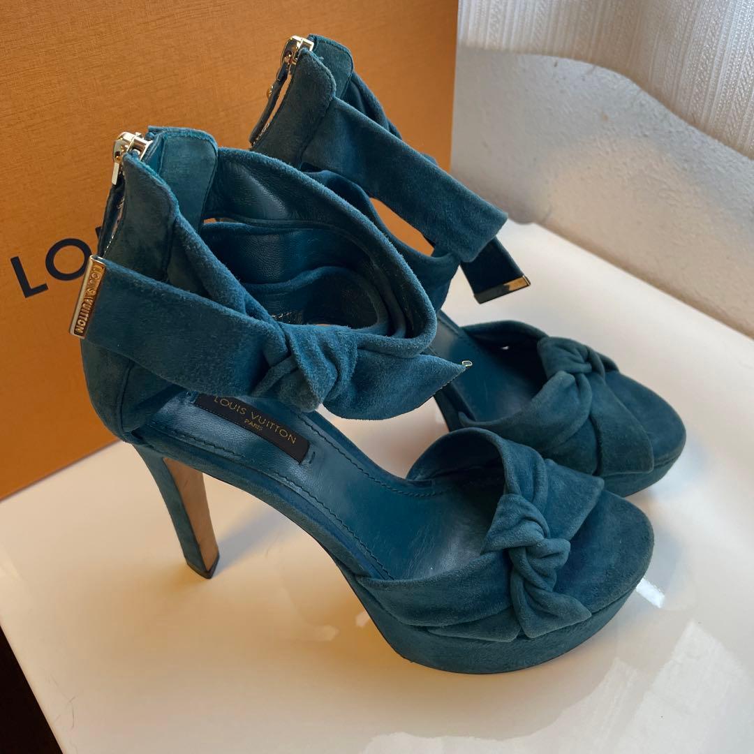 あっつーさま専用　ルイヴィトン　ヒール　ブルーグリーン