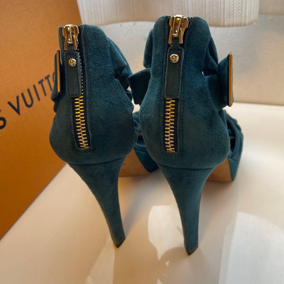 あっつーさま専用　ルイヴィトン　ヒール　ブルーグリーン