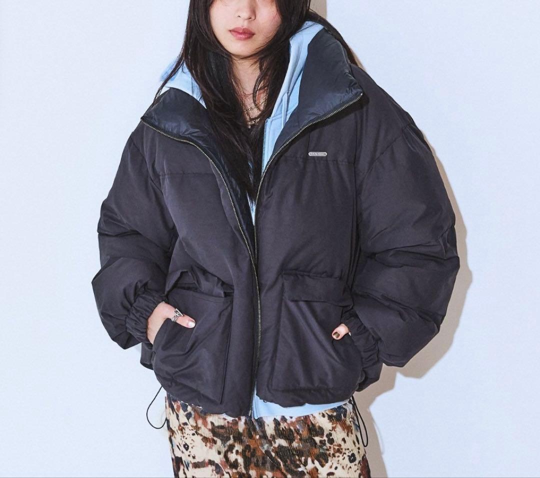 リバーシブルボリュームスタンドパファーコート