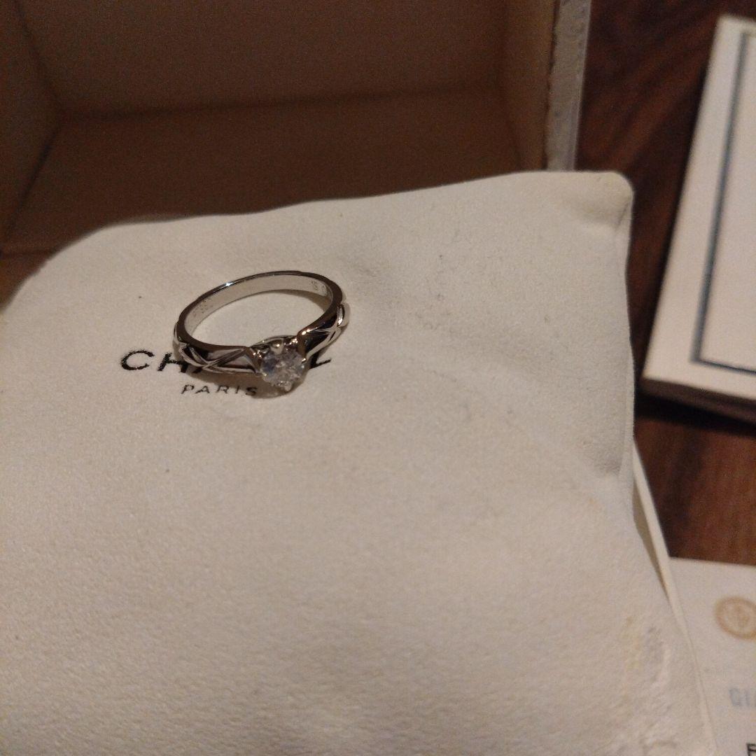 1*！様 シャネルGIA鑑定書付ダイヤモンドプラチナリング結婚指輪CHANEL婚