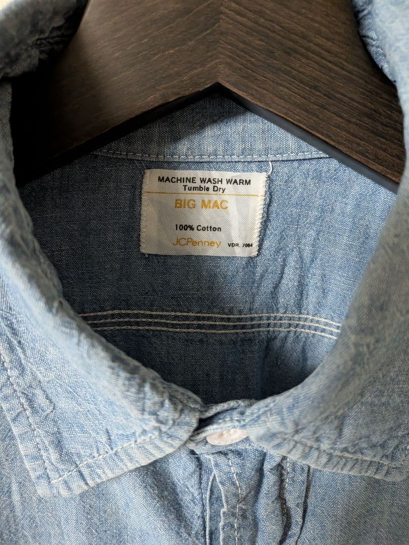 BIG MAC 70s シャンブレーシャツ　JC Penney
