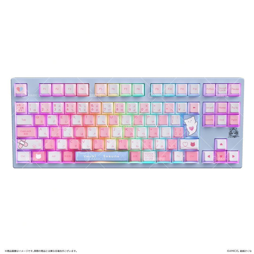 結城さくな × AMICIS ゲーミングキーボード 80HE 日本語配列
