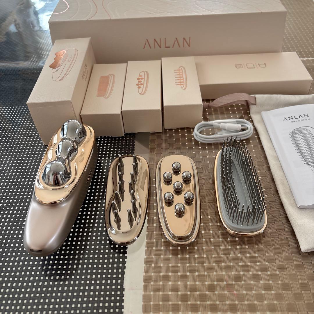 新品 ANLAN リフトスパ温冷かっさ EMS リフトブラシ アンラン 美顔器