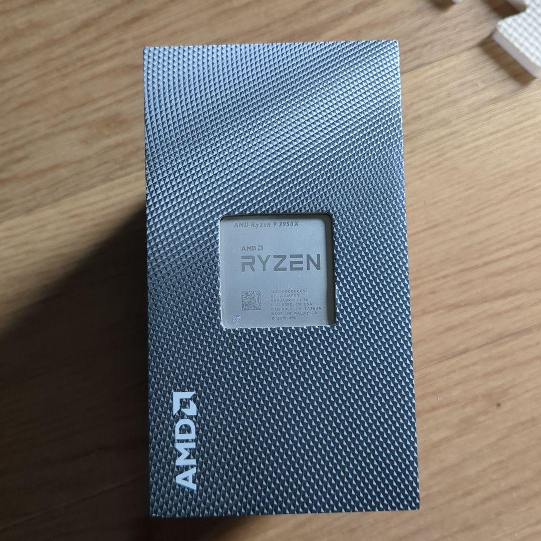 AMD ryzen 9 3950X　クーラーなし
