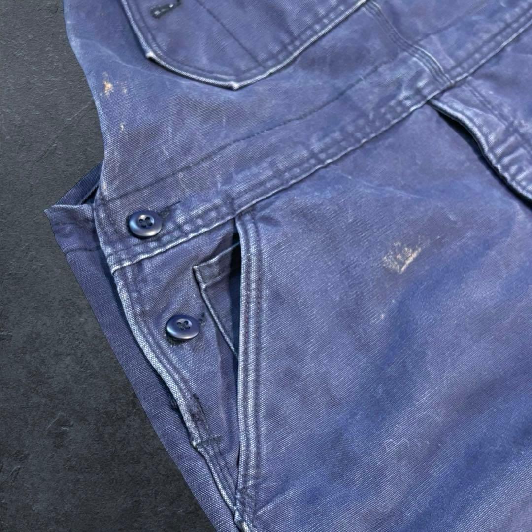 希少！ Carhartt キルティング オーバーオール 紺 【防寒・難燃仕様】