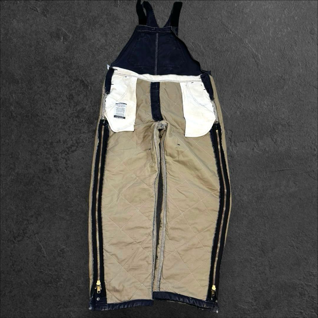 希少！ Carhartt キルティング オーバーオール 紺 【防寒・難燃仕様】