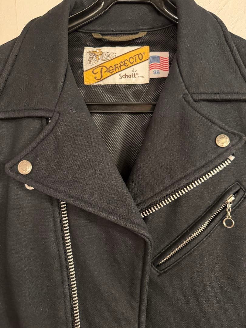 ショット ダブルライダース コットン100% 黒 38 PERFECTION