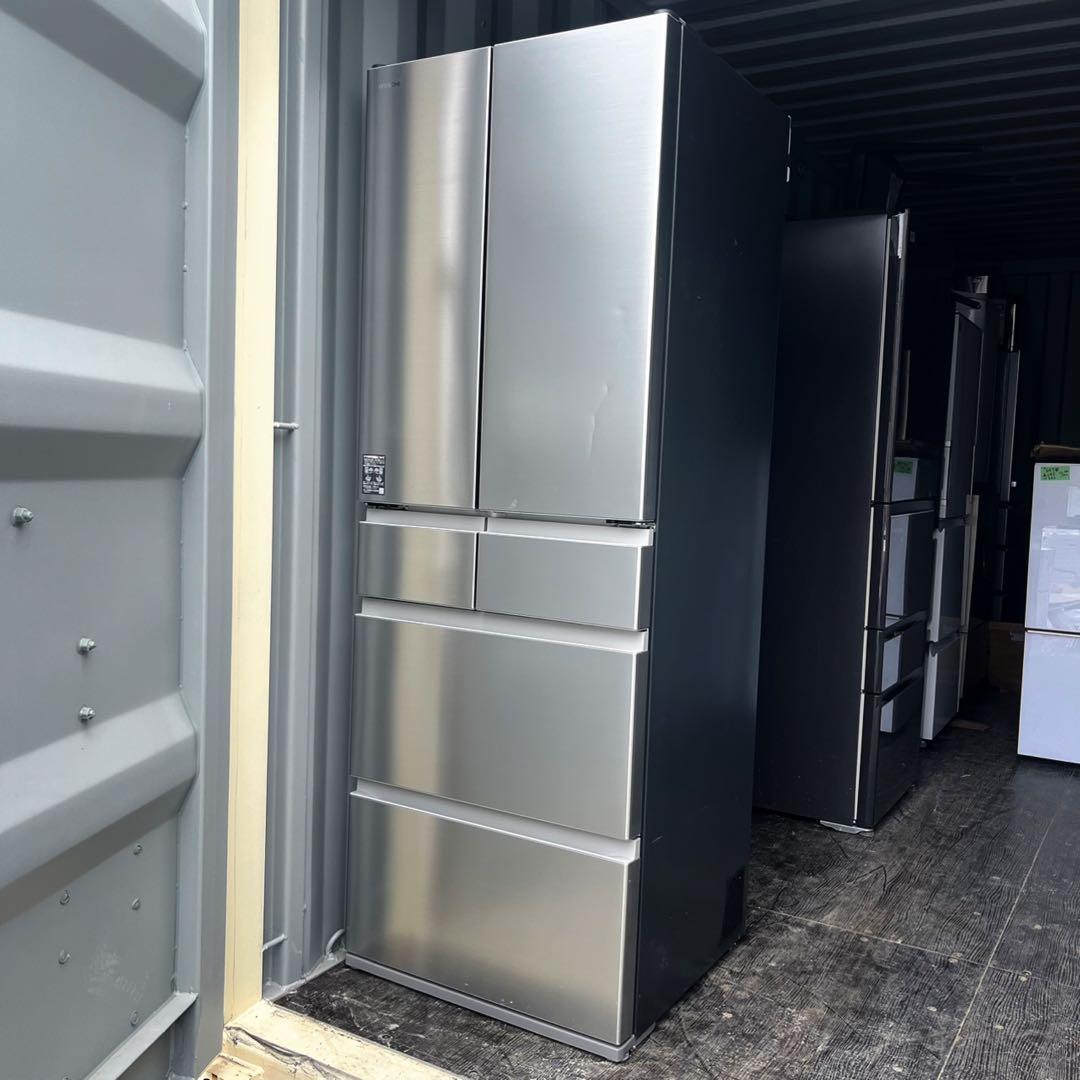 取付無料！日立まるごとチルド 2024年製ステンレスシルバー6ドア冷蔵庫！洗濯機
