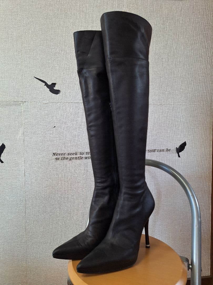 美品 COMEX ニーハイブーツ黒 L 24.5㎝ 5632