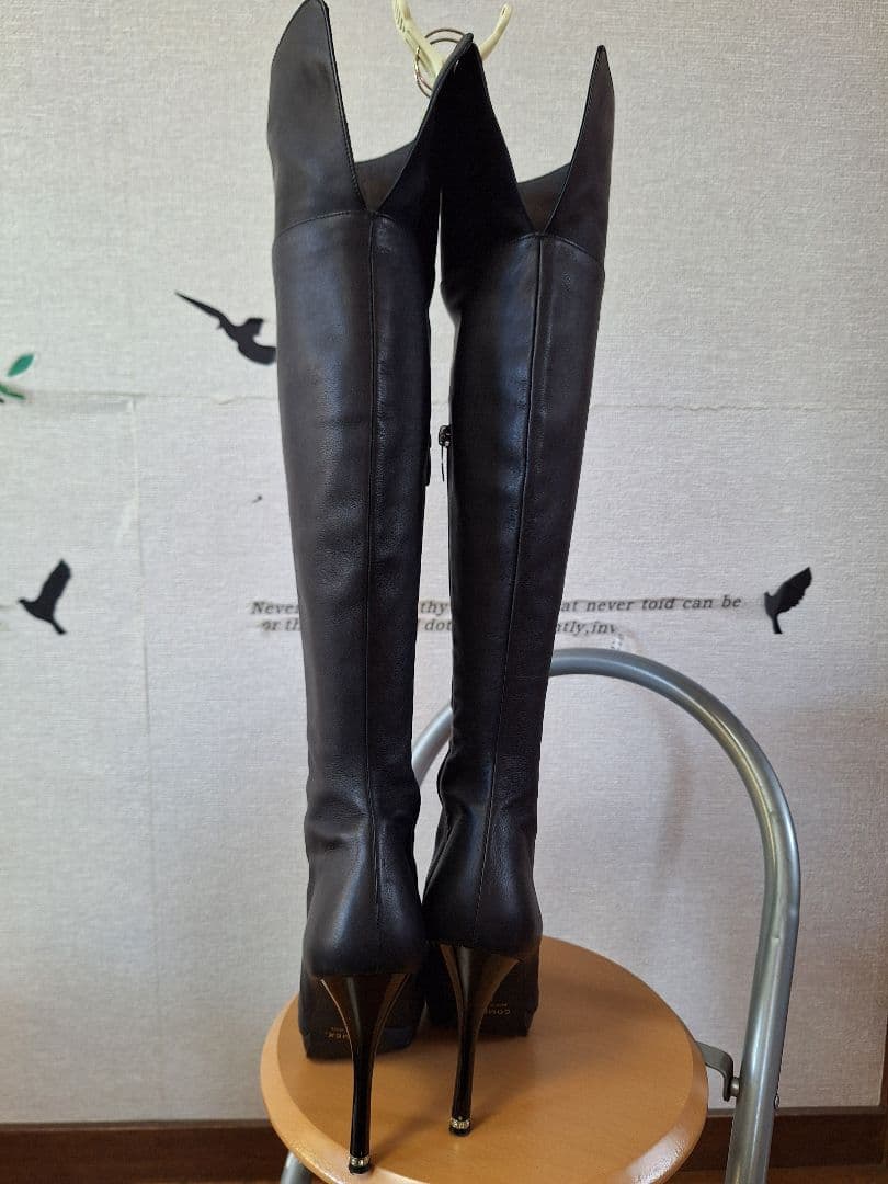 美品 COMEX ニーハイブーツ黒 L 24.5㎝ 5632