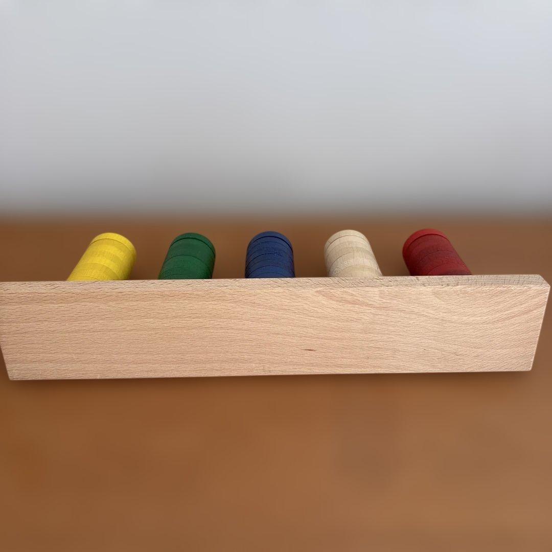 プラステン　ニック社　木製 知育玩具 円筒形 40個セット