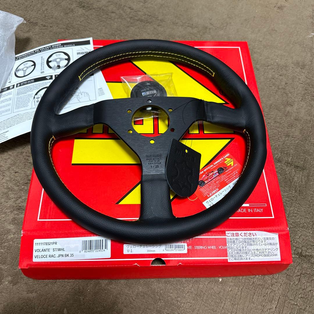momo V-1 ヴェローチェ350mm ブラック新品未使用