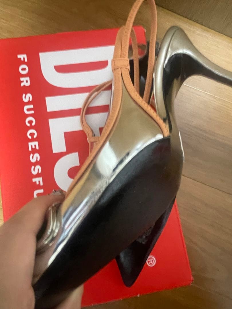 D-VENUS SB シルバー シェルコーラル DIESEL パンプス