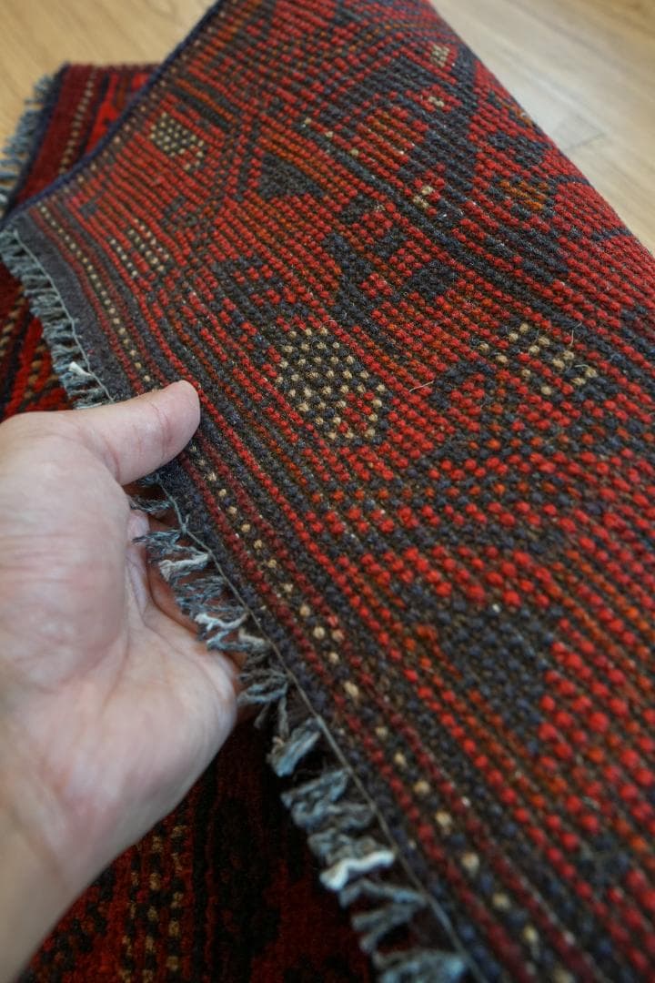 70×50cm ペルシャ バルーチ絨毯 トライバルラグ ヴィンテージラグ