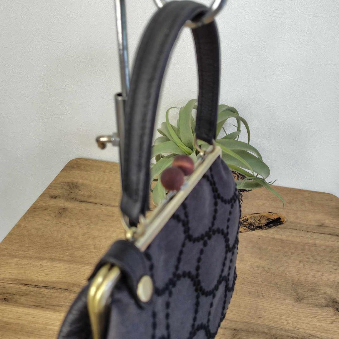 ミナペルホネン/2025tambourineタンバリンチャコール/木玉がま口ショ