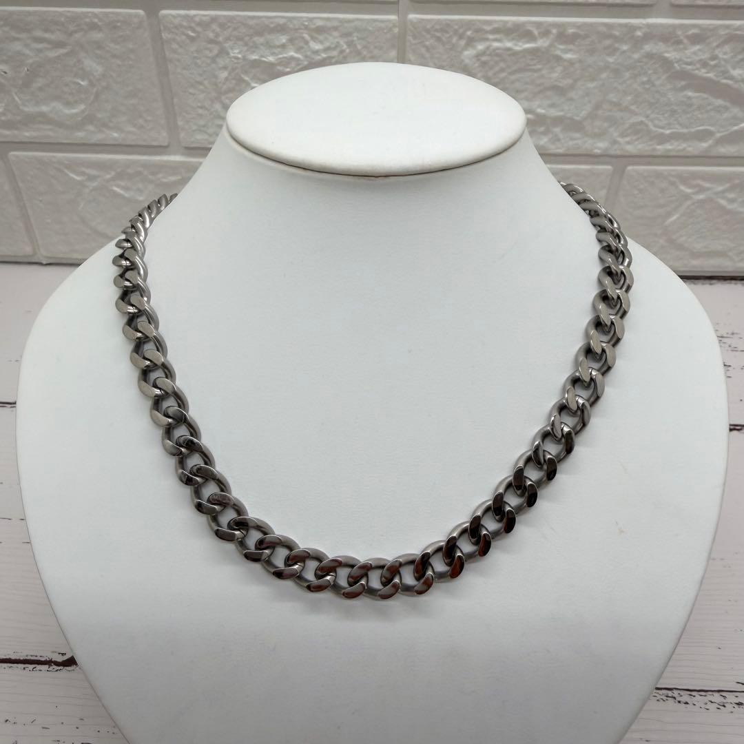 美品　ディーゼル　ネックレス　喜平　シルバー　ロゴプレート