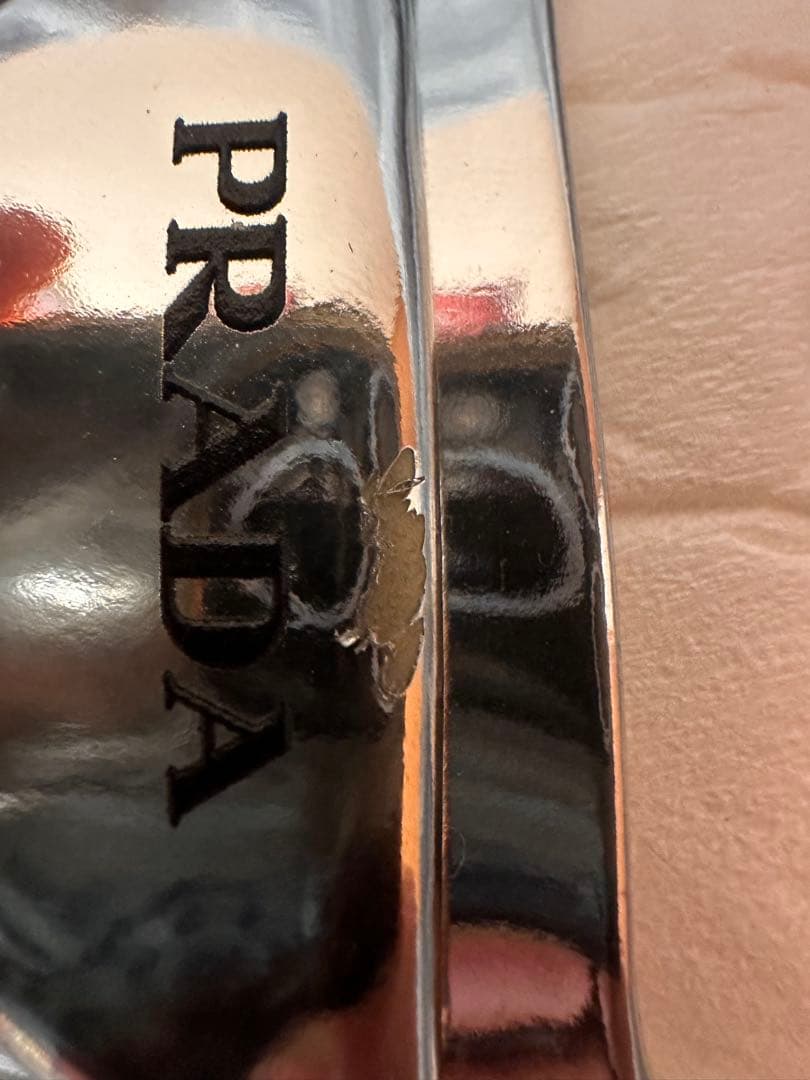 PRADA スリングバッグ パンプス メタリック