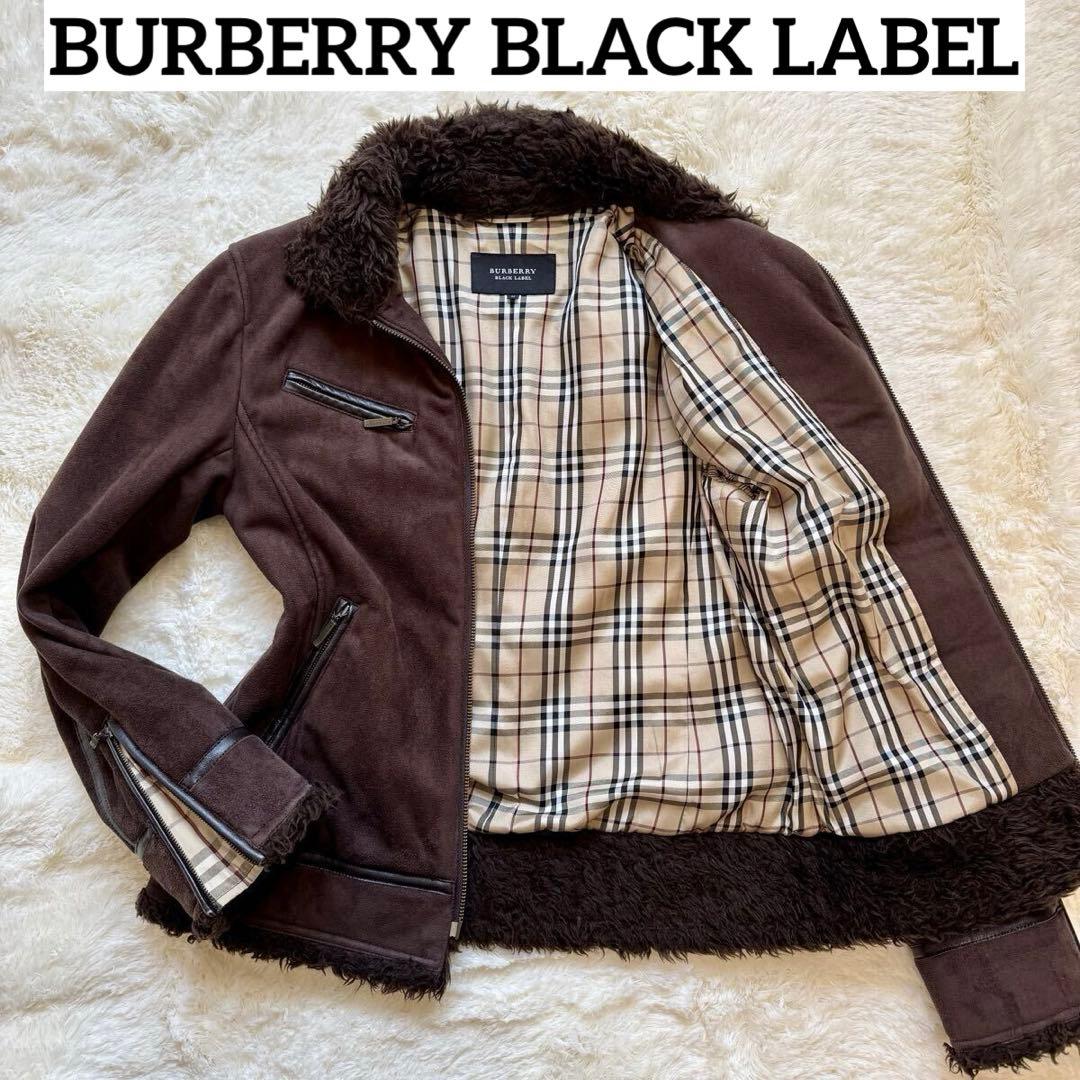 幻の逸品　未使用級　BURBERRY BLACK LABEL ムートンジャケット