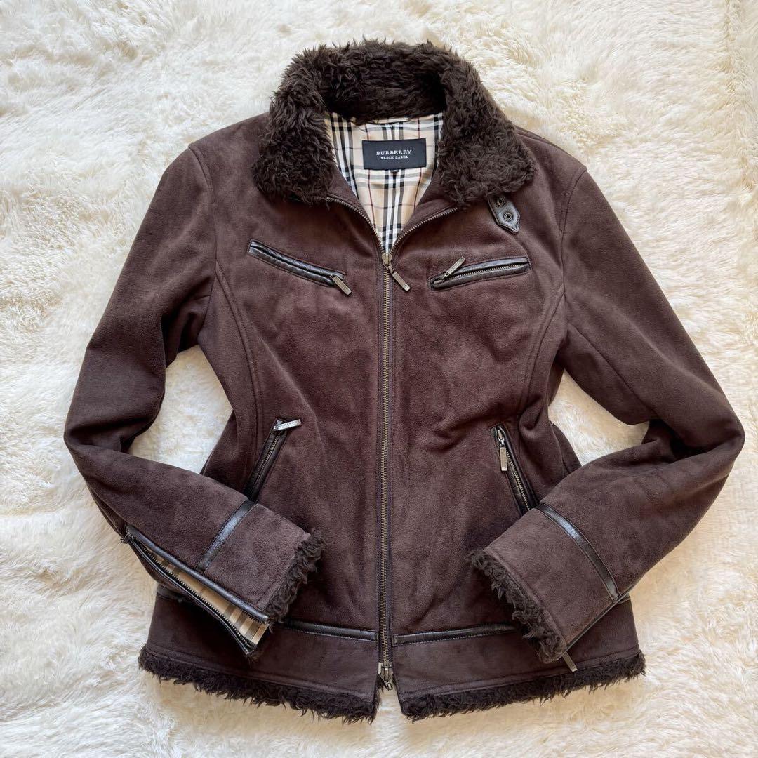 幻の逸品　未使用級　BURBERRY BLACK LABEL ムートンジャケット