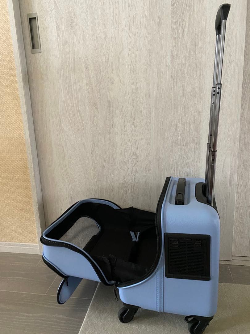 OSOTO 子犬、猫用のライトブルー キャリーケース