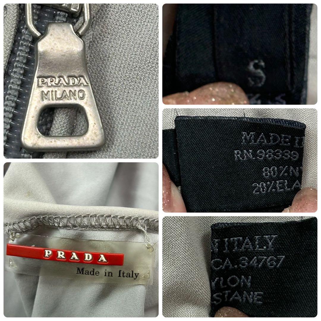 K158 S プラダスポーツ イタリア製 ストレッチ ベスト グレー メンズ