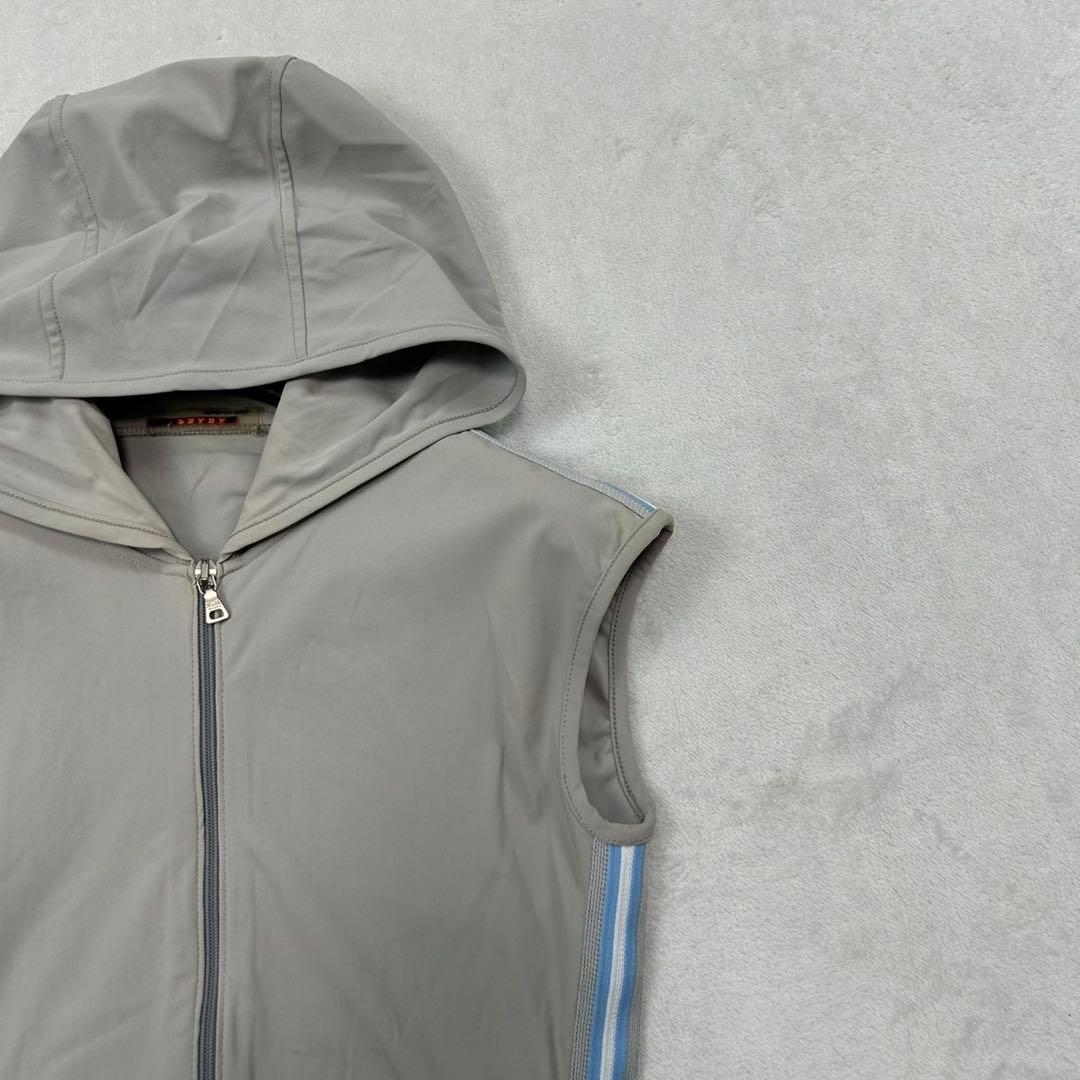 K158 S プラダスポーツ イタリア製 ストレッチ ベスト グレー メンズ