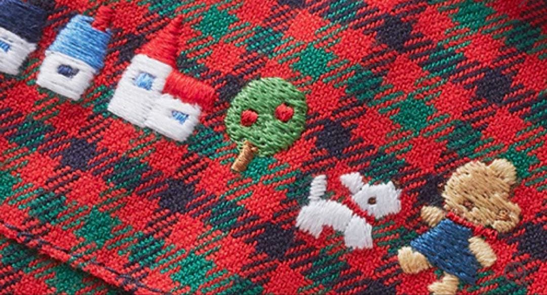 美品　familiar ファミリア　チェック　襟付き　ワンピース　90